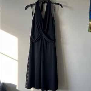 Black halter top dress